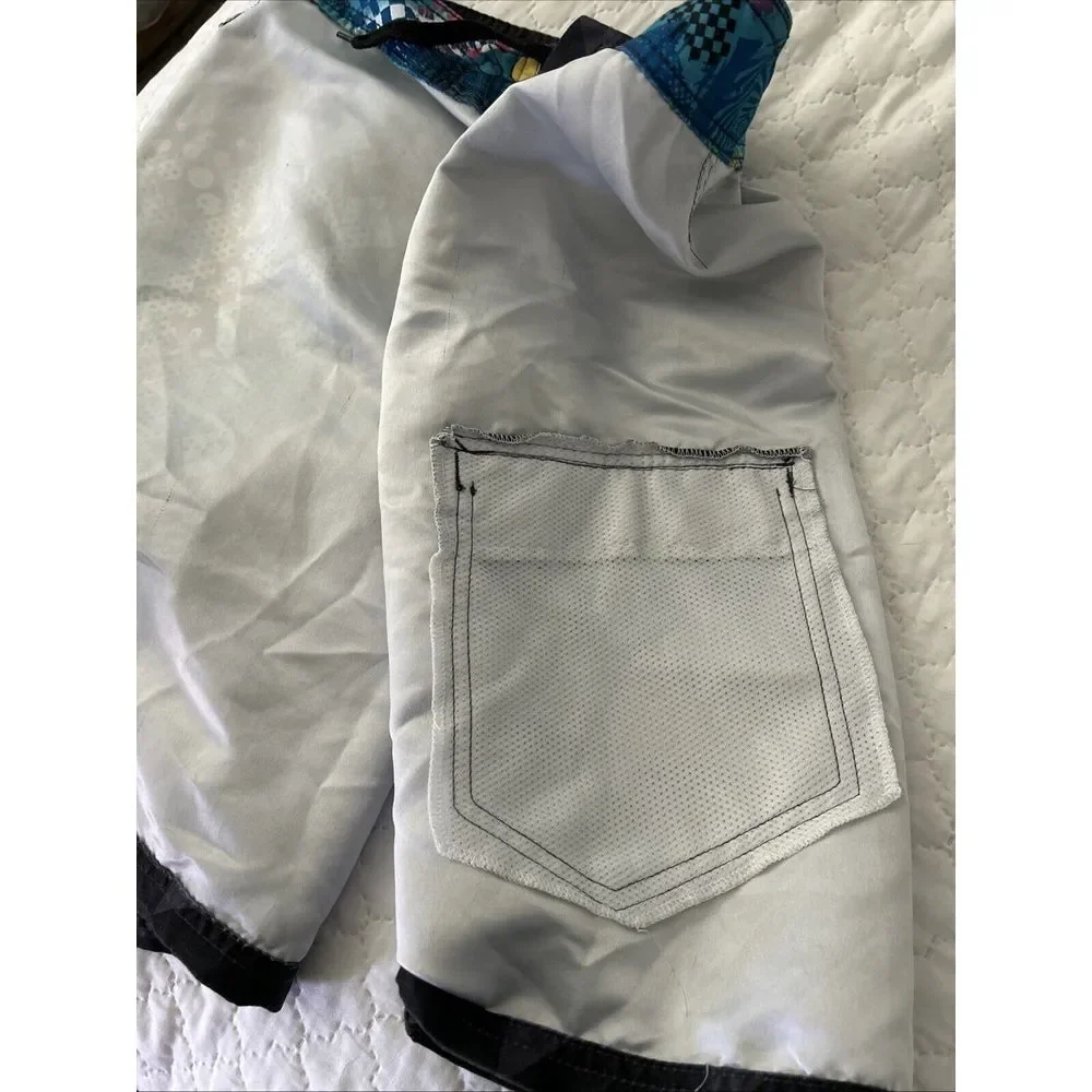 Adult Mens Womens OP Ocean Pacific Swim Wear Shorts Size 30 Vintage Abstract Geo